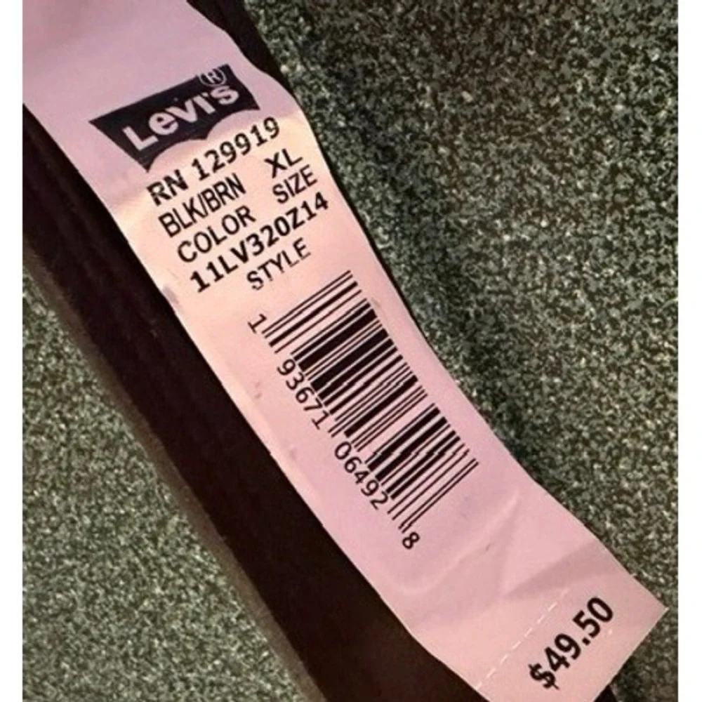 Levis Mens Reversible Leather Belt Black Brown XL 42-44 11LV320Z14 NWT